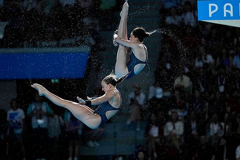 Britain's Andrea Spendolini Sirieix and Lois Toulson